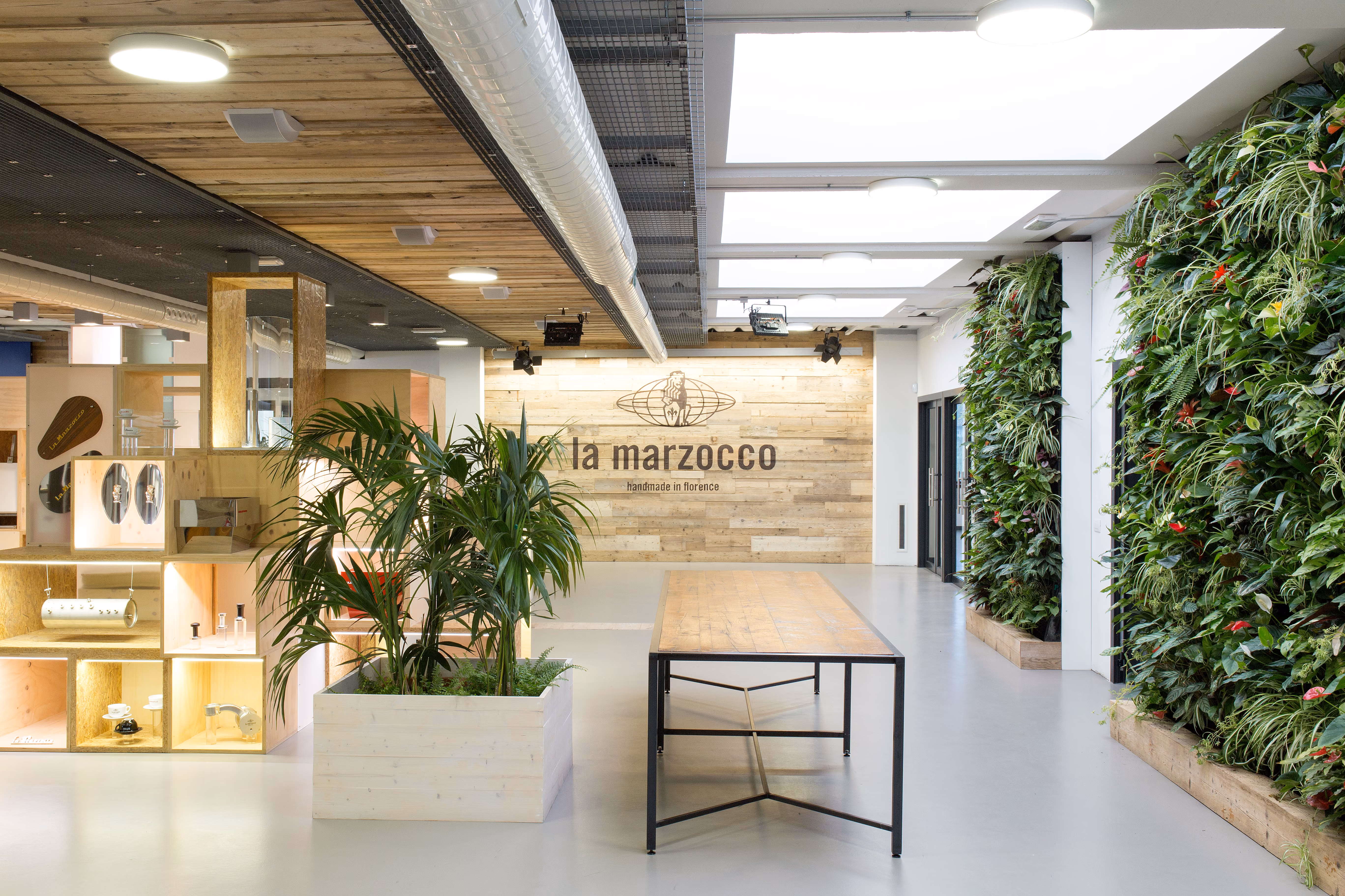 Spazio interno del progetto La Marzocco.