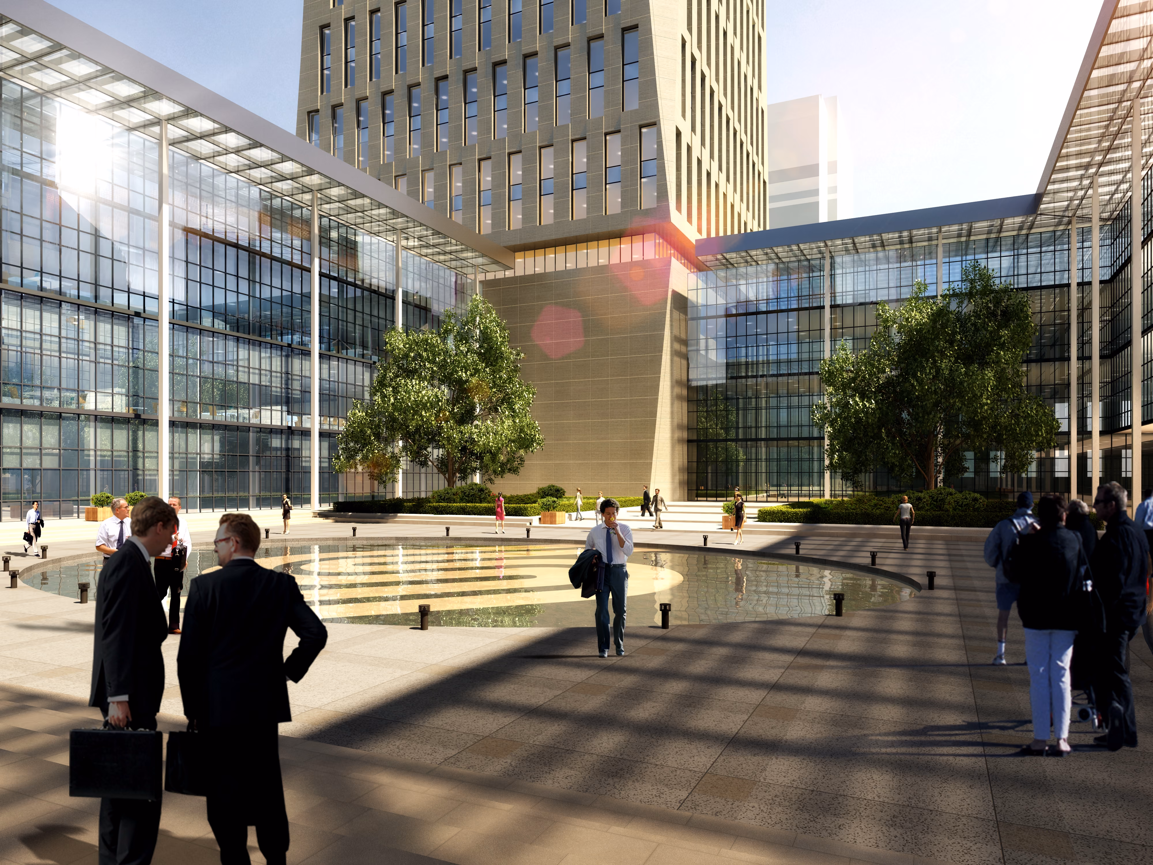 Render del Financial Service Center.